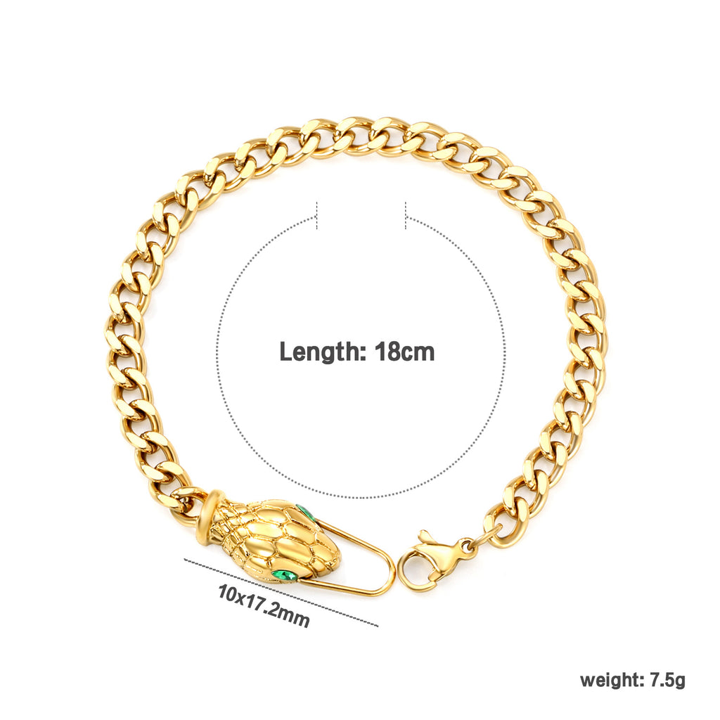Damen Armband mit kunstvollem Klappverschluss und luxuriösem Kettenmuster Shop Nory