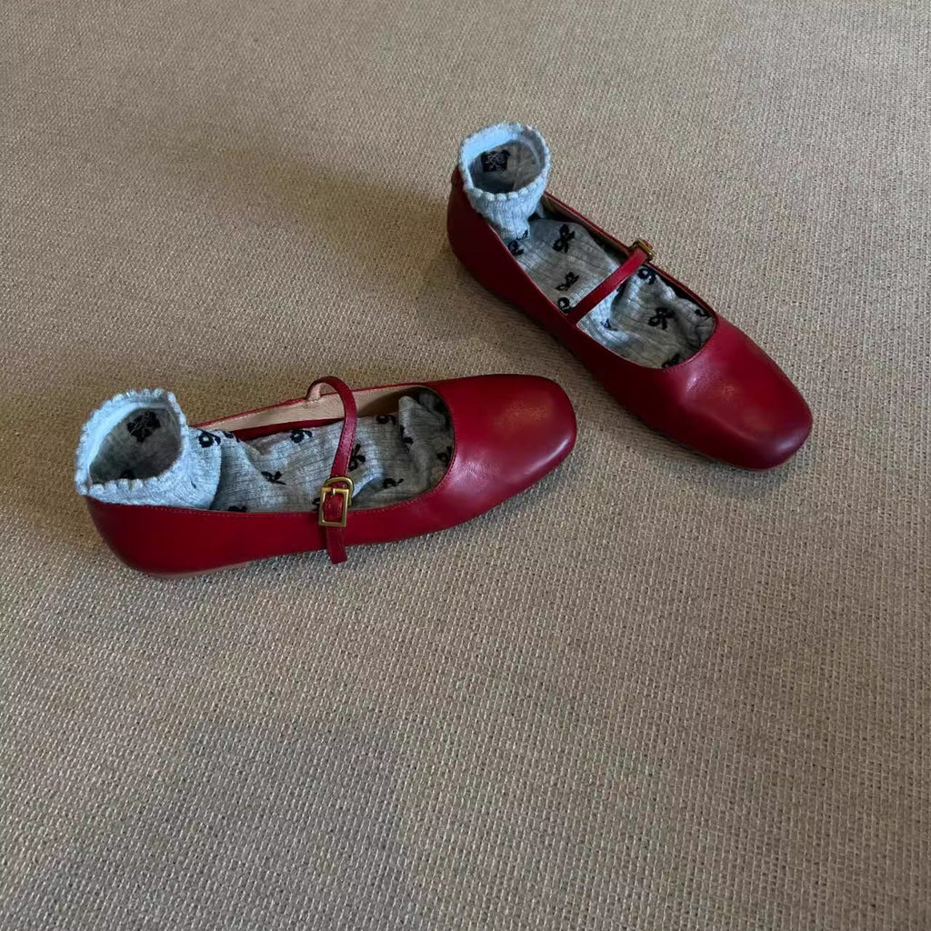 Damen elegante Mary Janes mit komfortabler Sohle und verstellbarem Riemen
