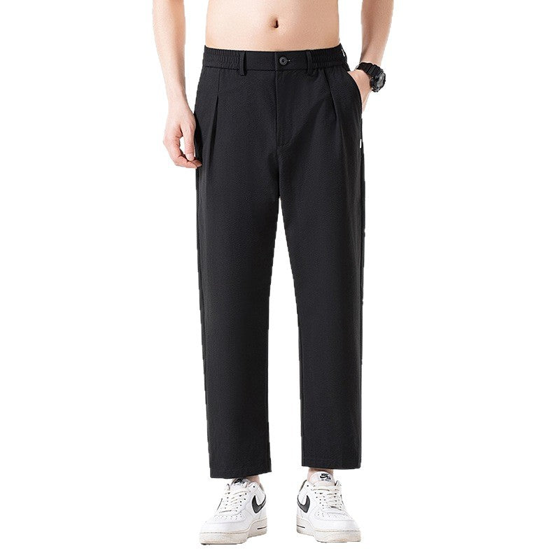 Herren Cropped-Hose mit weitem Bein, halb-elastischem Bund und Bügelfalte Shop Nory