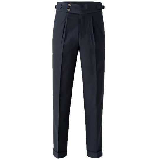 Herren Elegante Hochwasserhose mit Bundfalten