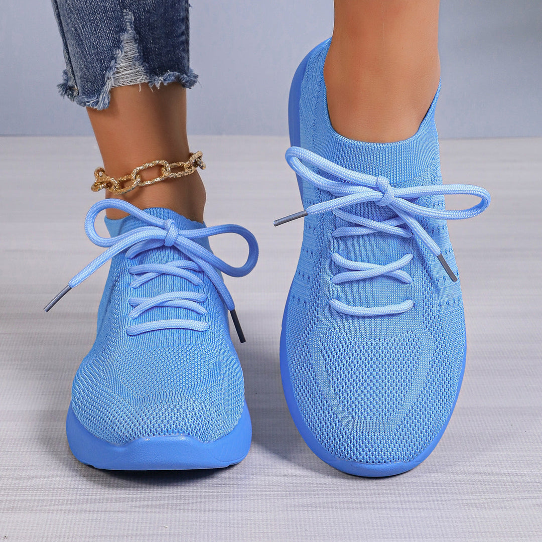 Damen atmungsaktive Slip-On Sportschuhe mit flexiblem Obermaterial