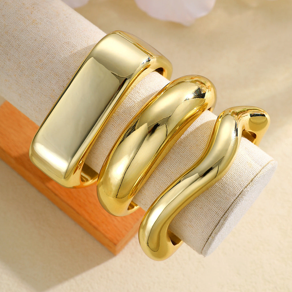 Damen Armreif-Set mit modernem, geschwungenem Design Shop Nory
