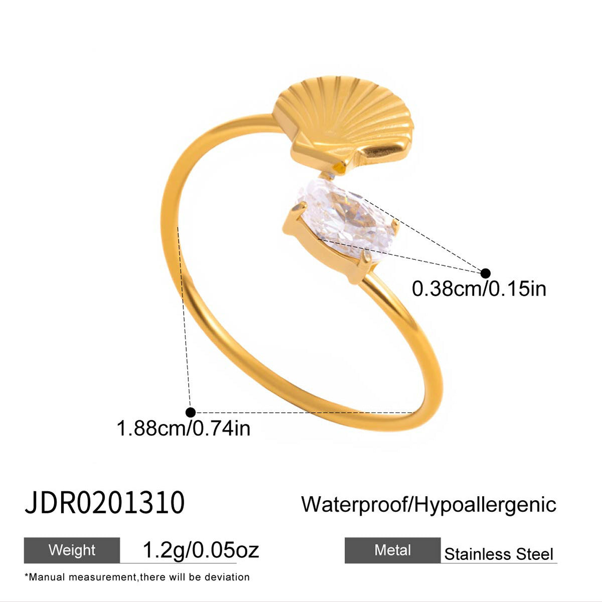 Damen Offener Ring mit spiralförmigem Design und strahlendem Zirkonia Shop Nory