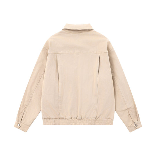 Herren Boxy-Canvas-Blousonjacke mit Reißverschluss, Pattentaschen und elastischem Saum Shop Nory