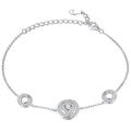 Damenarmband mit spiralförmigen Anhängern und funkelndem Zirkonia-Besatz Shop Nory
