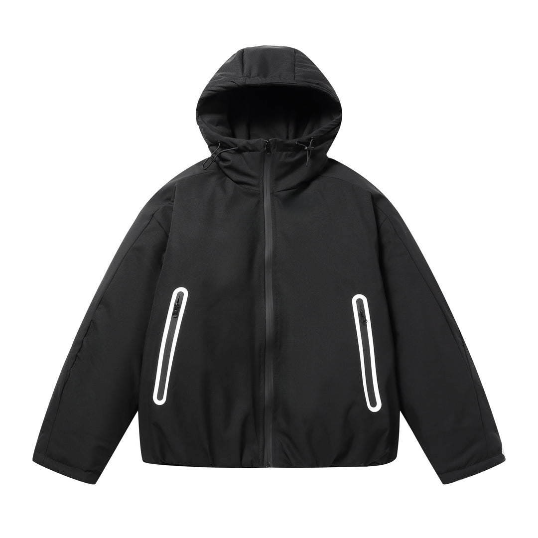 Unisex Kurzboxy Wetterschutz‑Pufferjacke mit Kapuze und versiegelten Reißverschlüssen Shop Nory