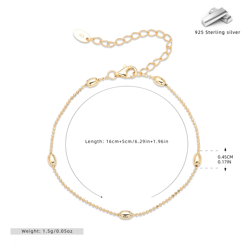 Damen Armband aus 925 Sterling Silber mit eleganten goldfarbenen Akzenten Shop Nory