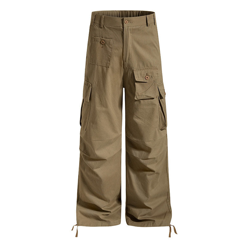 Damen weite Cargo-Hose im Utility-Stil mit Multifunktions-Taschen und Saum-Tunnelzug Shop Nory