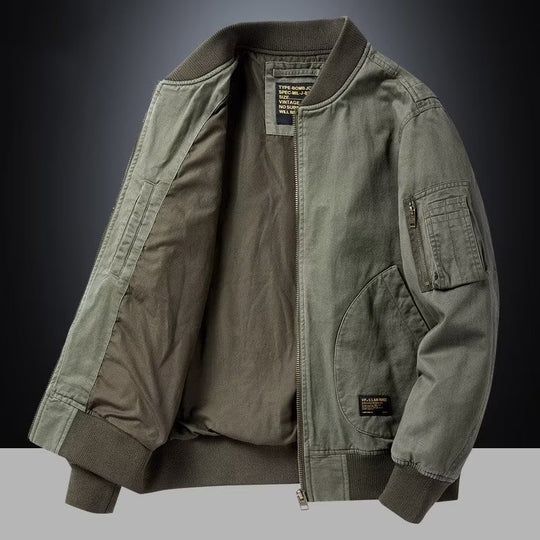 Herren Bomberjacke im Utility-Stil mit Ärmel‑Tasche und Rippbündchen Shop Nory