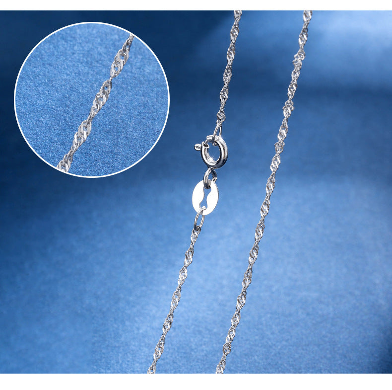 925 Sterling Silber Melonensamen Kette Kabelkette Schmelzkette Beschichtung Geometrische Halskette | Shop Nory