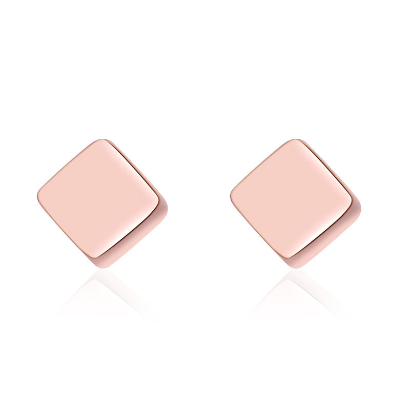 Damen Ohrringe mit modernem quadratischen Design und glitzerndem Finish Shop Nory