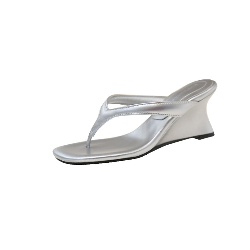 Damen Elegante Zehentrenner mit komfortablem Wedge-Absatz