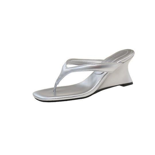 Damen Elegante Zehentrenner mit komfortablem Wedge-Absatz