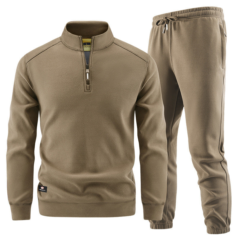 Herren Fleece-Trainingsset mit Stehkragen und Elastikbund Shop Nory