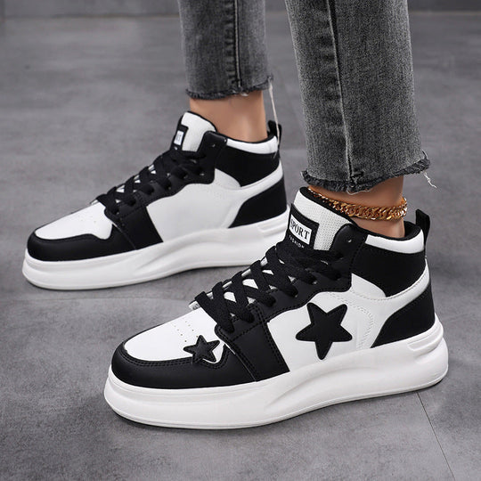 Damen Sportliche Sneaker mit ergonomischer Dämpfungstechnologie und trendigem Sternenmuster Shopnory