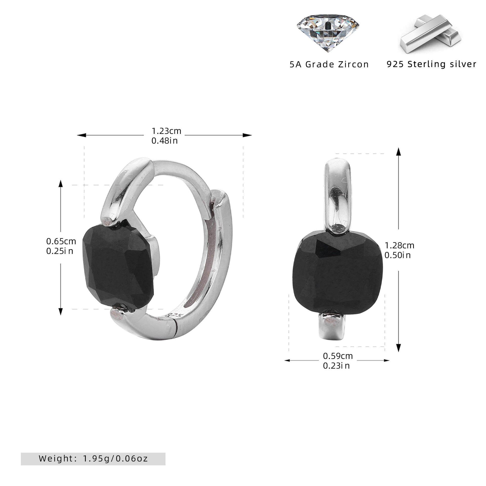 Damen Ohrhänger mit funkelndem Zirkon und hochwertigem 925 Sterling Silber Shop Nory 1782843558