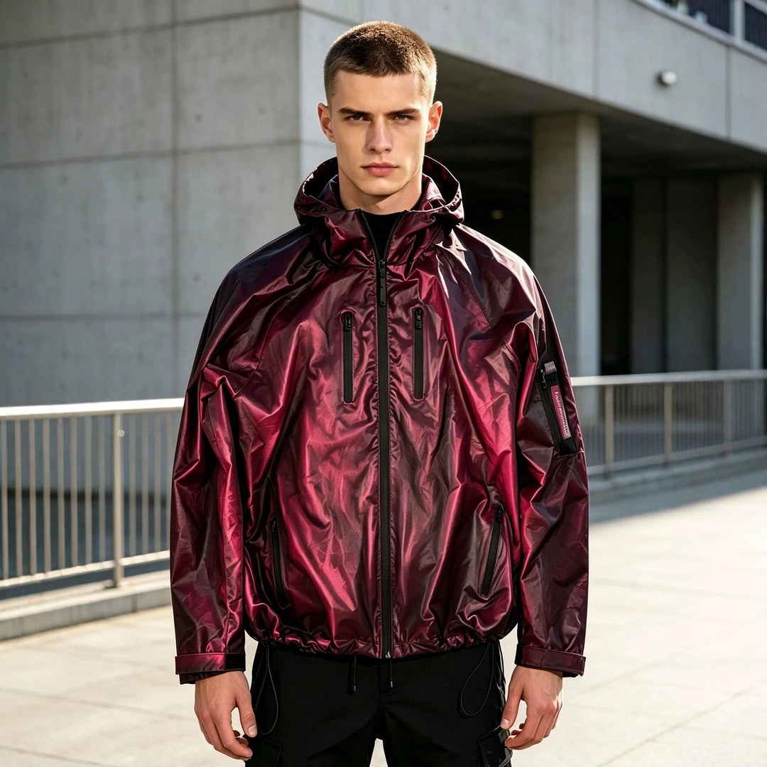 Herren Modische Langarmjacke mit Kapuze