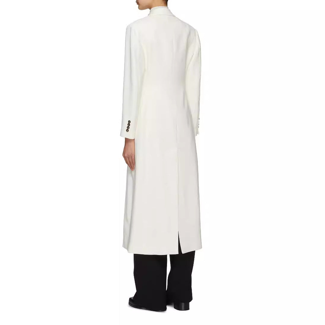 Damen Bodenlanger Schnittblazer-Mantel mit strukturierter Tailoring‑Silhouette Shop Nory