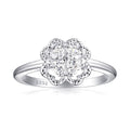 Damen Ring mit filigranem Blumenmotiv und strahlendem Zirkon Shop Nory