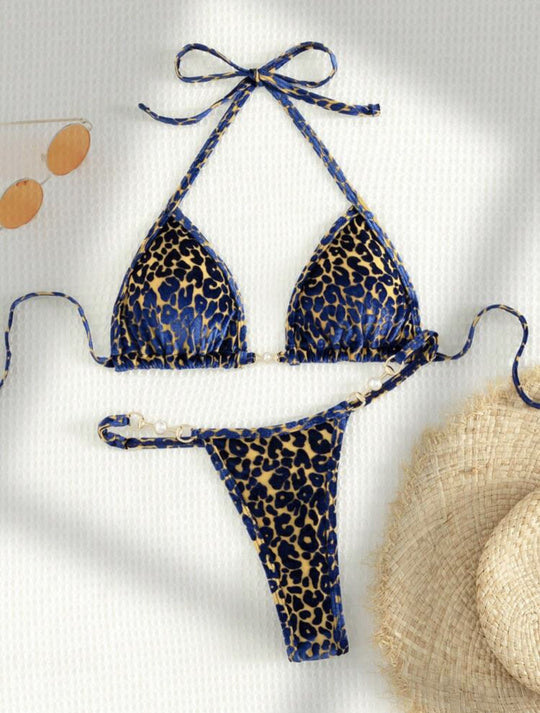Damen Triangel-Bikini mit dekorativen Akzenten und raffiniertem Schnitt