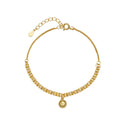 Damen elegantes Armband mit kunstvollem Kettenmuster und stilvoller Kugelanhänger Shop Nory