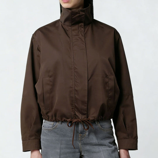 Damen Modische Jacke mit Stehkragen