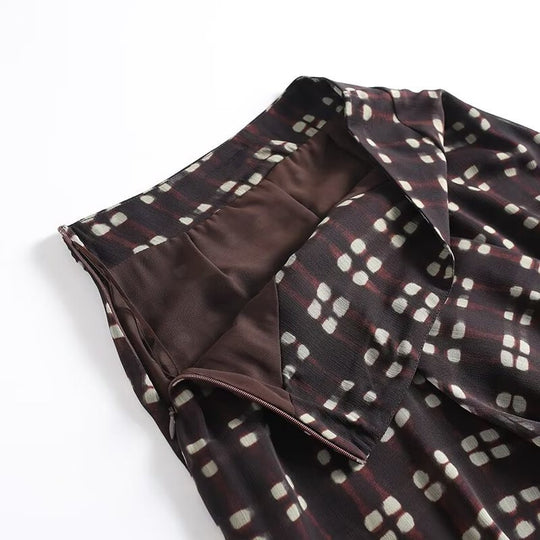 Damen Fließender Maxirock aus Chiffon mit geometrischem Allover‑Print und hoher Taille Shop Nory
