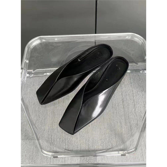 Damen fersenfreie spitz zulaufende Jacquard-Mules mit floralem Metallic‑Muster und flachem Absatz Shop Nory