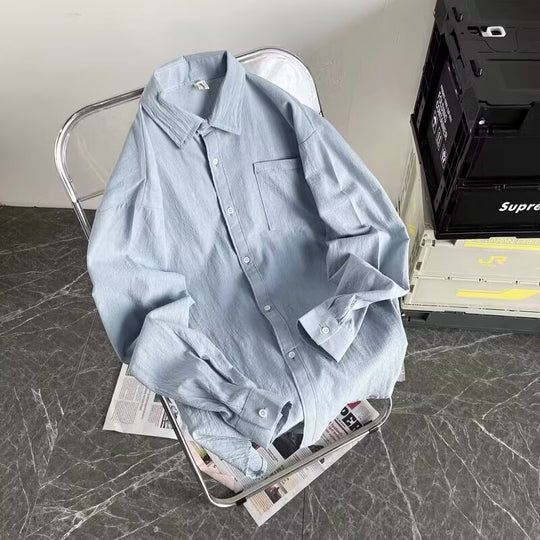 Herren Lässiges Hemd mit Brusttasche und Knopfleiste Shop Nory