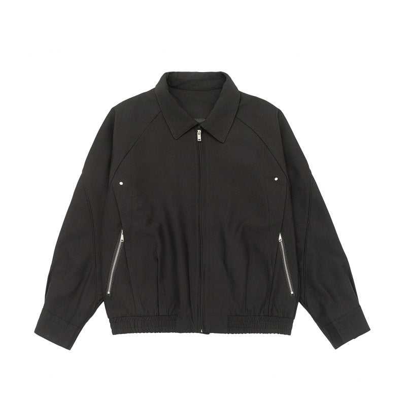 Herren Boxy-Übergangsjacke mit Hemdkragen, Raglanärmeln und Reißverschlusstaschen Shop Nory
