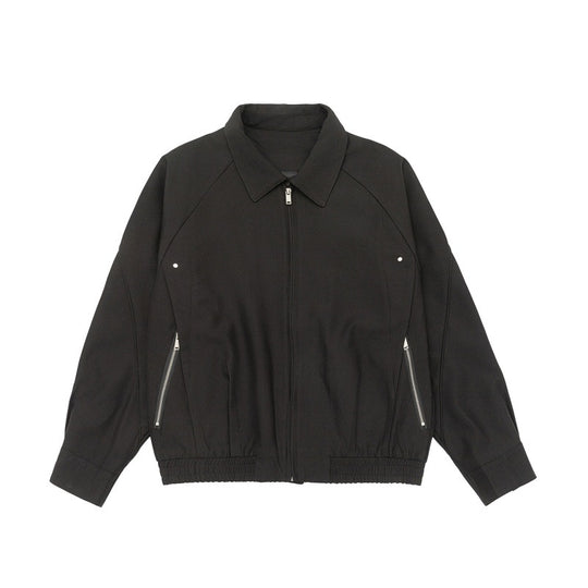Herren Boxy-Übergangsjacke mit Hemdkragen, Raglanärmeln und Reißverschlusstaschen Shop Nory