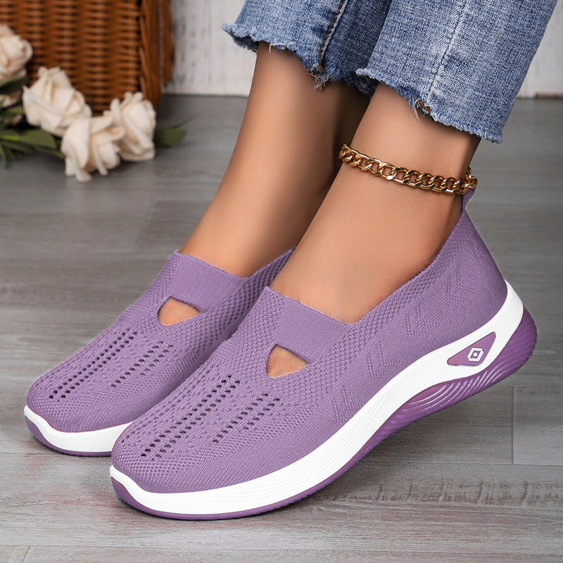 Damen Atmungsaktive Freizeit-Slipper mit elastischem Einschlupf und flexibler Sohle Shopnory