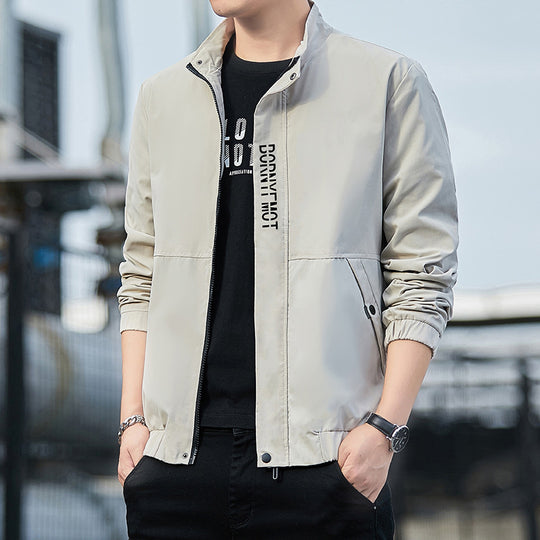 Herren Leichter Urbaner Tech-Blouson mit Nanobeschichtung, Stehkragen und verdeckten Reißverschlusstaschen Shop Nory