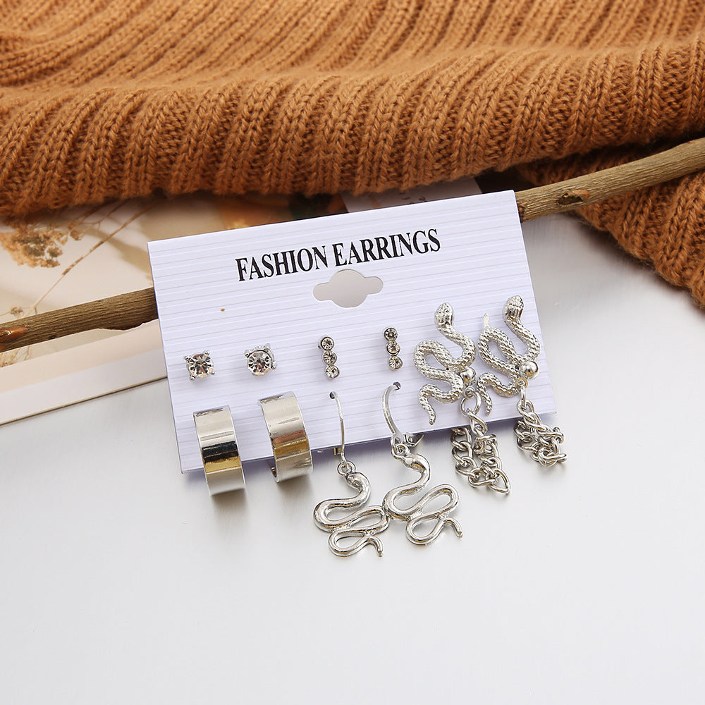 Damen Ohrringe-Set mit eleganten Designs und verschiedenen Anhängern Shop Nory