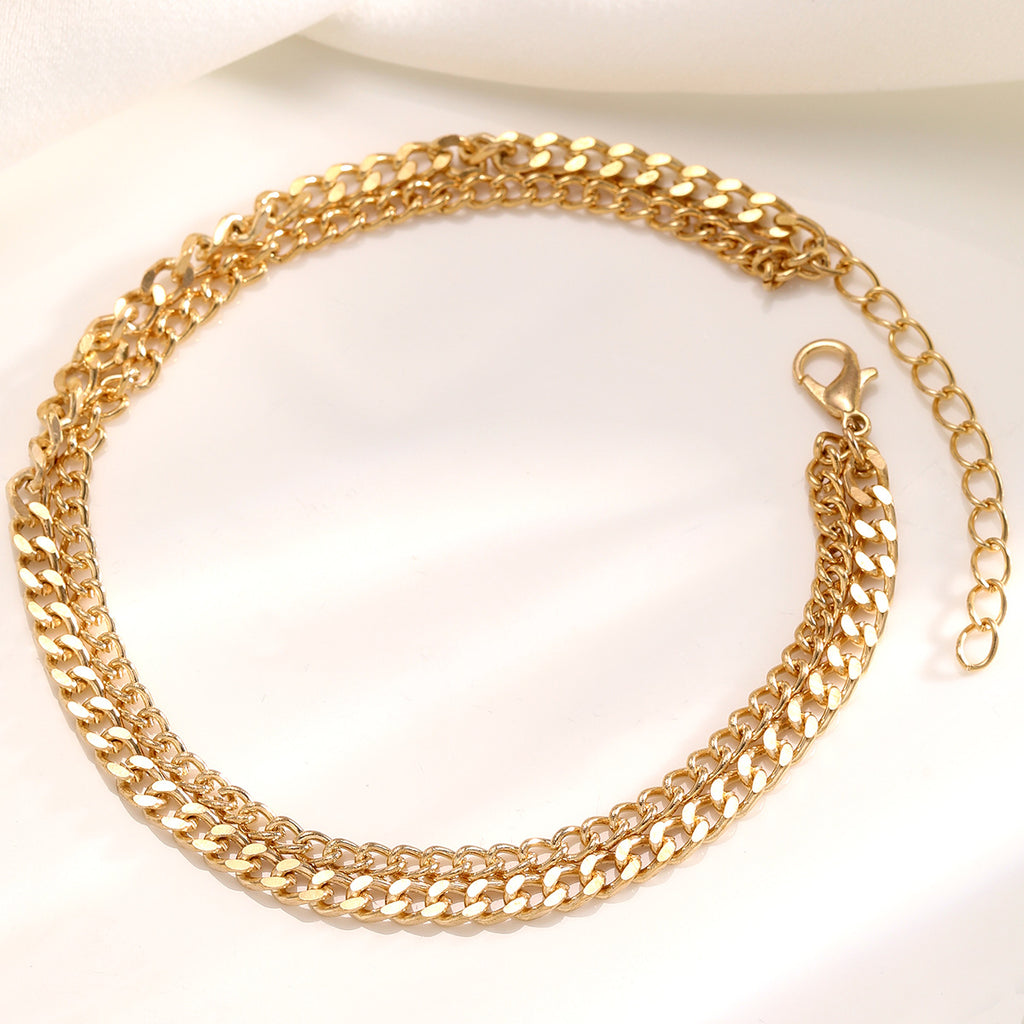 Damen Fußkettchen mit eleganten Gliederdesign Shop Nory