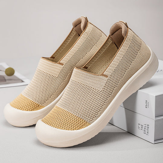 Damen nan leichter gestrickter Slip-On Sneaker mit verstärkter Zehenkappe und stoßdämpfender EVA-Plateausohle Shop Nory