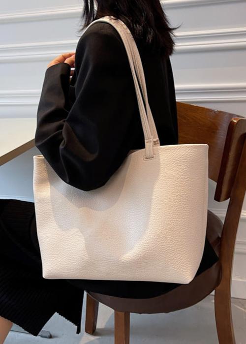 Geräumige Damen Schultertasche Aus Weichem Leder