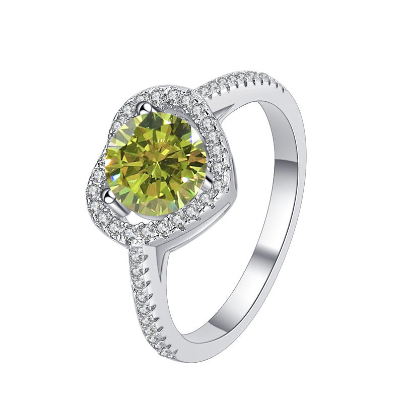 Damen zierlicher Verlobungsring mit funkelndem Herzdesign und glitzerndem Zirkonia Shop Nory