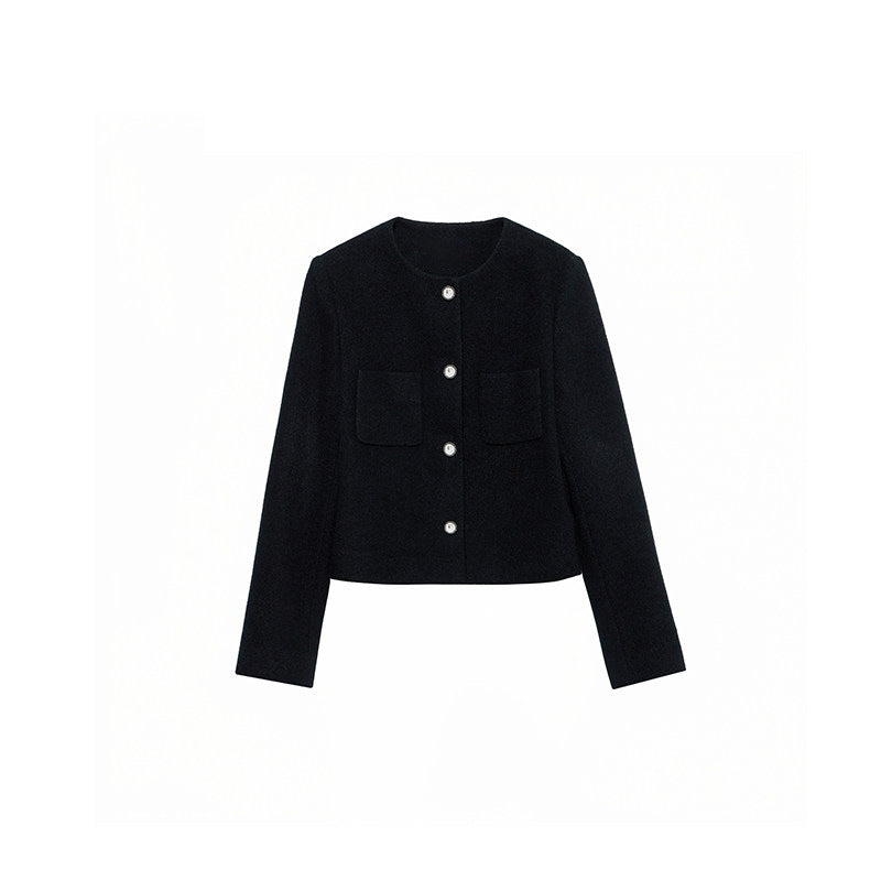 Damen moderne Cropped Jacke mit eleganten Knöpfen Shop Nory