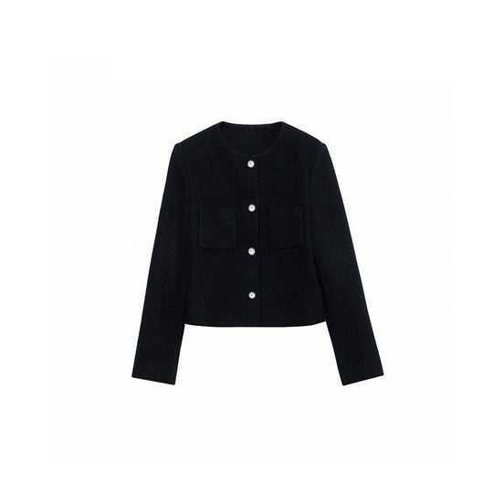 Damen moderne Cropped Jacke mit eleganten Knöpfen Shop Nory