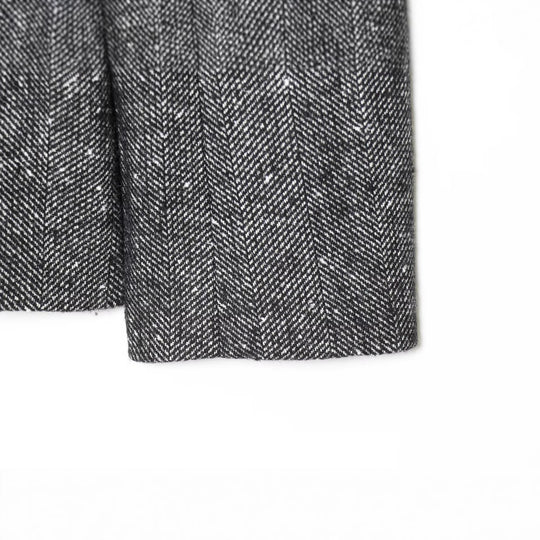 Damen Taillierter Blazer im Fischgrätmuster mit Reverskragen und Pattentaschen Shop Nory