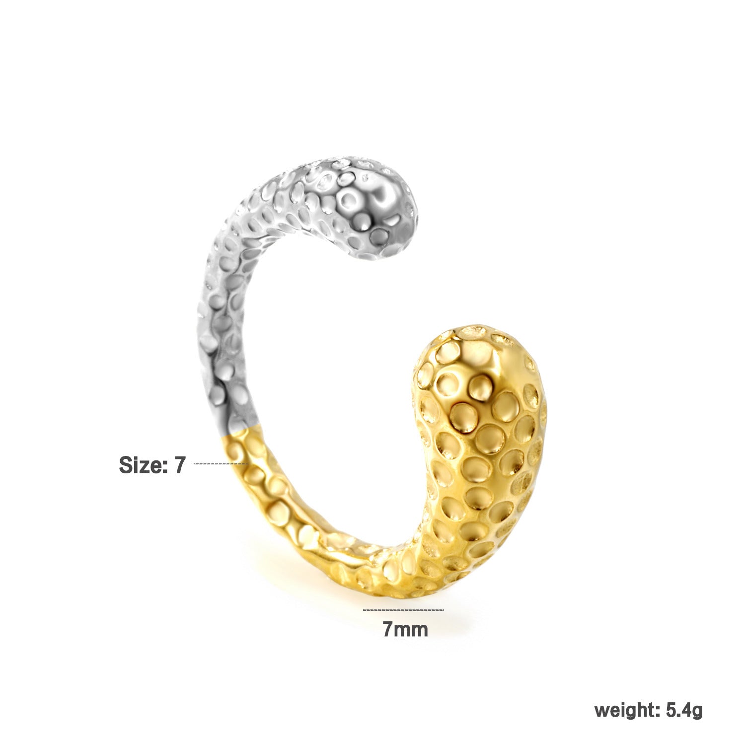 Damen Ring mit doppeltem Knoten-Design und elegantem Goldakzent Shop Nory