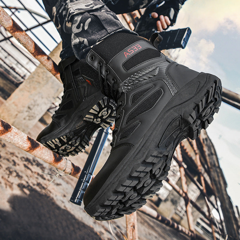 Damen Hochwertige Tactical-Stiefel mit rutschfester Profilsohle und atmungsaktiver Mesh-Verstärkung Shopnory