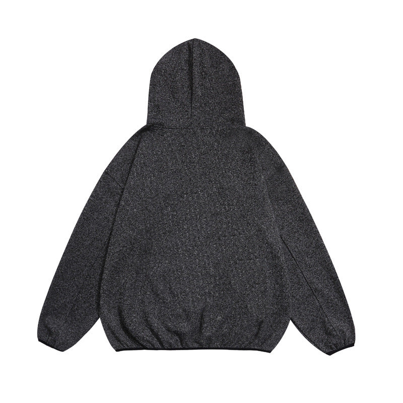 Unisex Kuscheliger Oversize-Kapuzenpullover mit elastischem Saum und halbem Reißverschluss Shop Nory