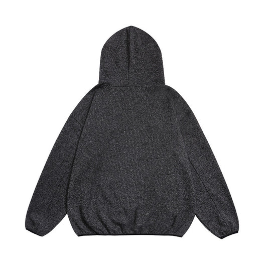 Unisex Kuscheliger Oversize-Kapuzenpullover mit elastischem Saum und halbem Reißverschluss Shop Nory