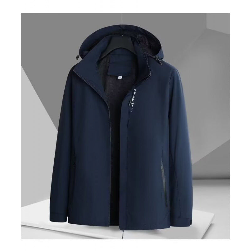 Herren Wind- und Wasserabweisende Softshelljacke mit Kapuze, atmungsaktiver Membran und verdecktem Reißverschluss Shop Nory