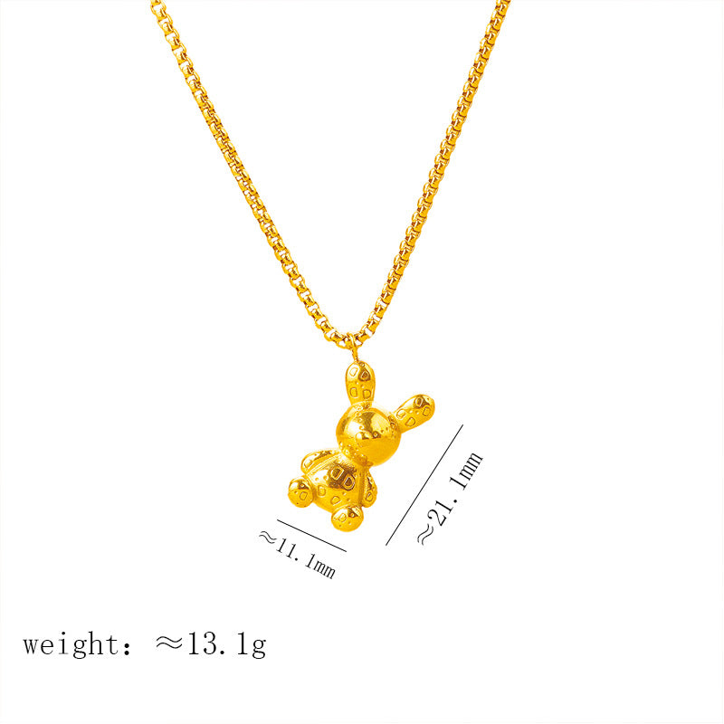 Damen Verspielt Bunny Charm Anhänger Halskette Shop Nory