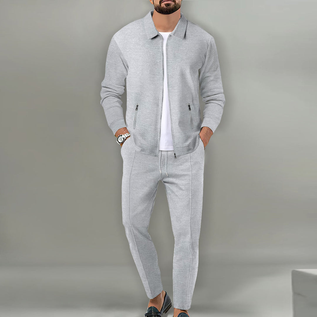Herren Freizeitanzug mit Modernem Strukturdesign und praktischen Taschen