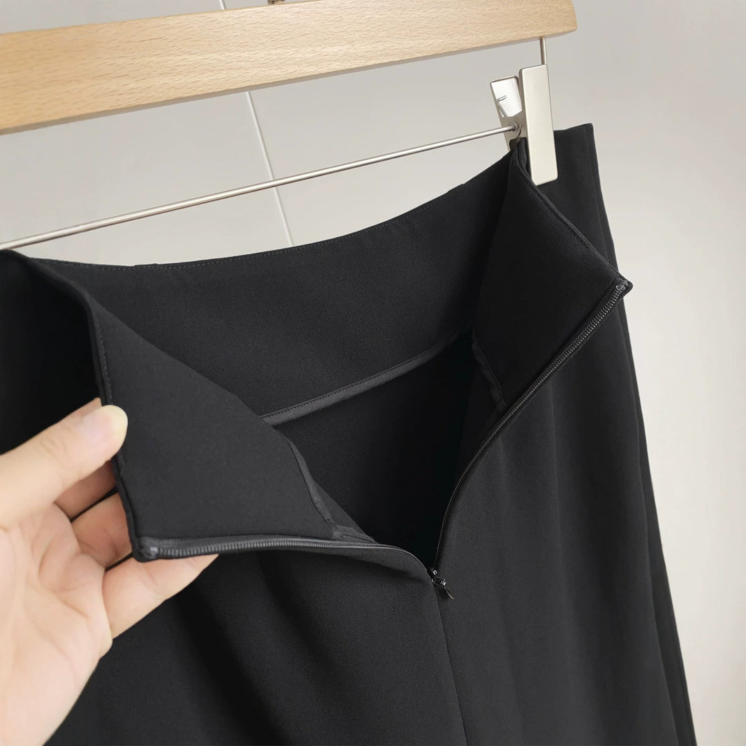 Damen Eleganter Maxirock aus hochwertigem fließendem Material Shop Nory