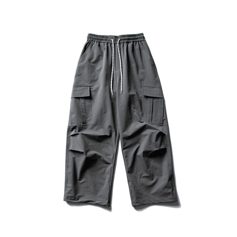 Unisex Weite Cargo-Utility-Hose im Baggy-Schnitt mit elastischem Kordelbund und großzügigen Klappentaschen Shop Nory